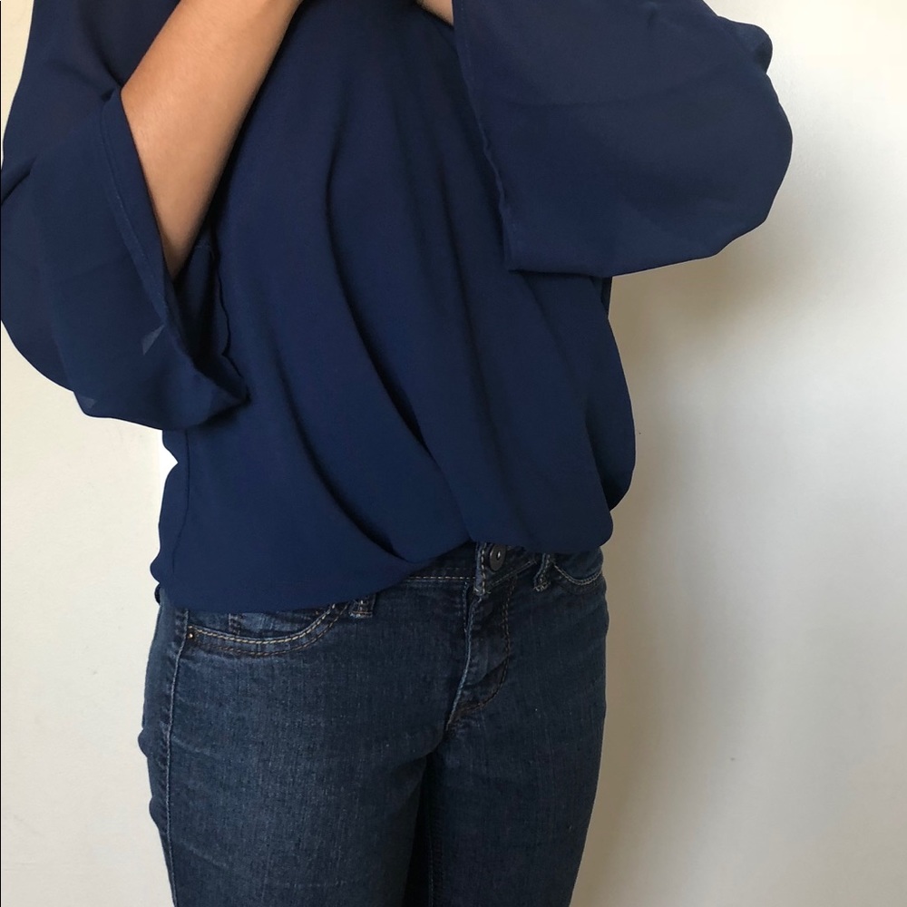 Navy Blue Blouse Naked Zebra - Picture 2 of 8